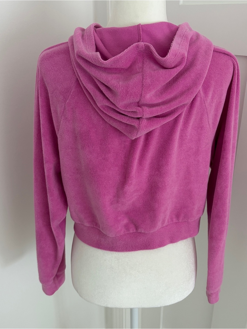 Victoria’s Secret French Terry Cropped Full Zip Hoodie Pink XS Sweatshirt*@17 - Picture 2 of 5